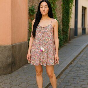 Revolve Playa Lucila Floral Tassel Sun Dress Womens Size XS Tassels Resort Wear